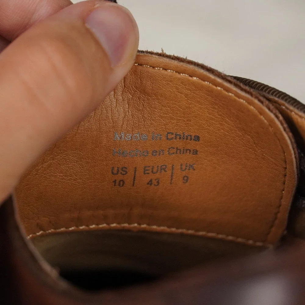 Aldo Derby Shoes Men 10 Brown Leather Lace Up Dress Professional Burnished
